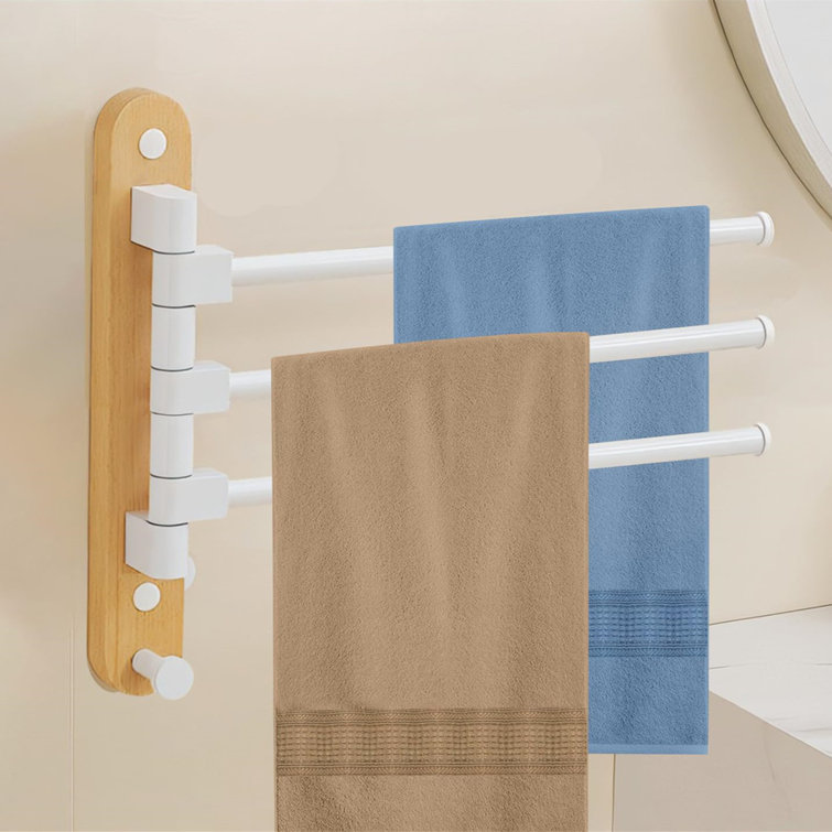 FUNDUXA 4Arms Swivel Towel Rack Wall Mounted Wayfair